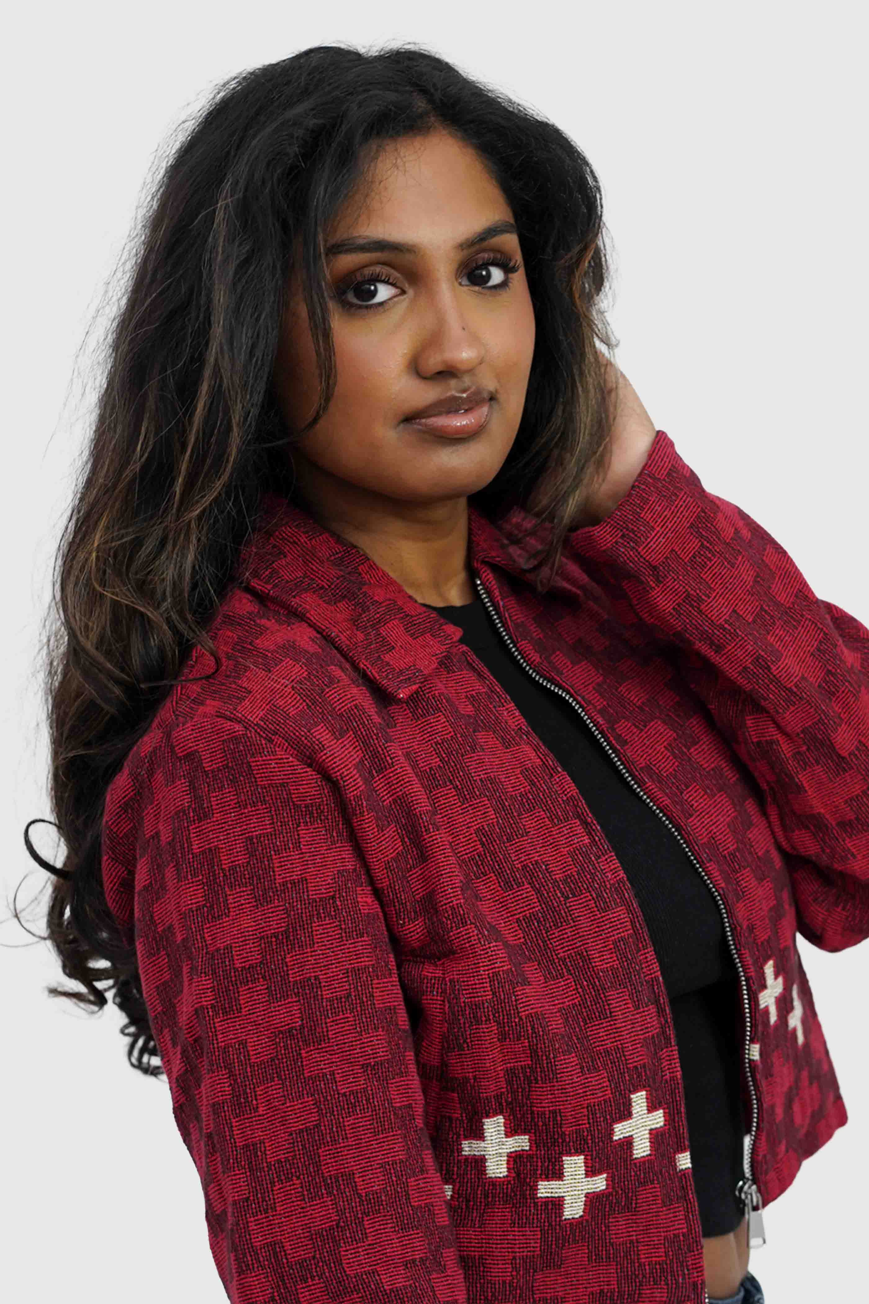 Health Tapestry Crop Jacket