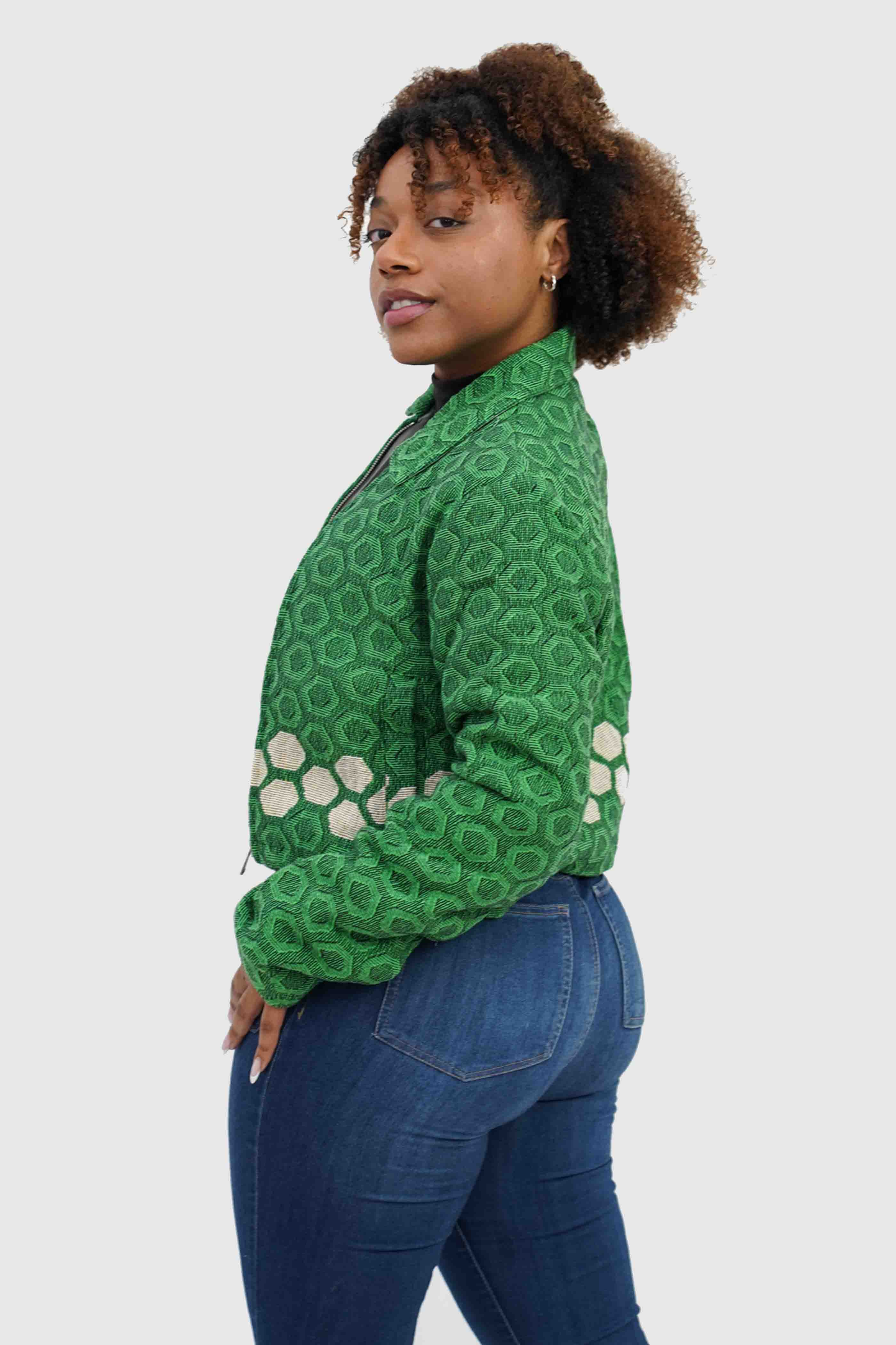 Defense Tapestry Crop Jacket