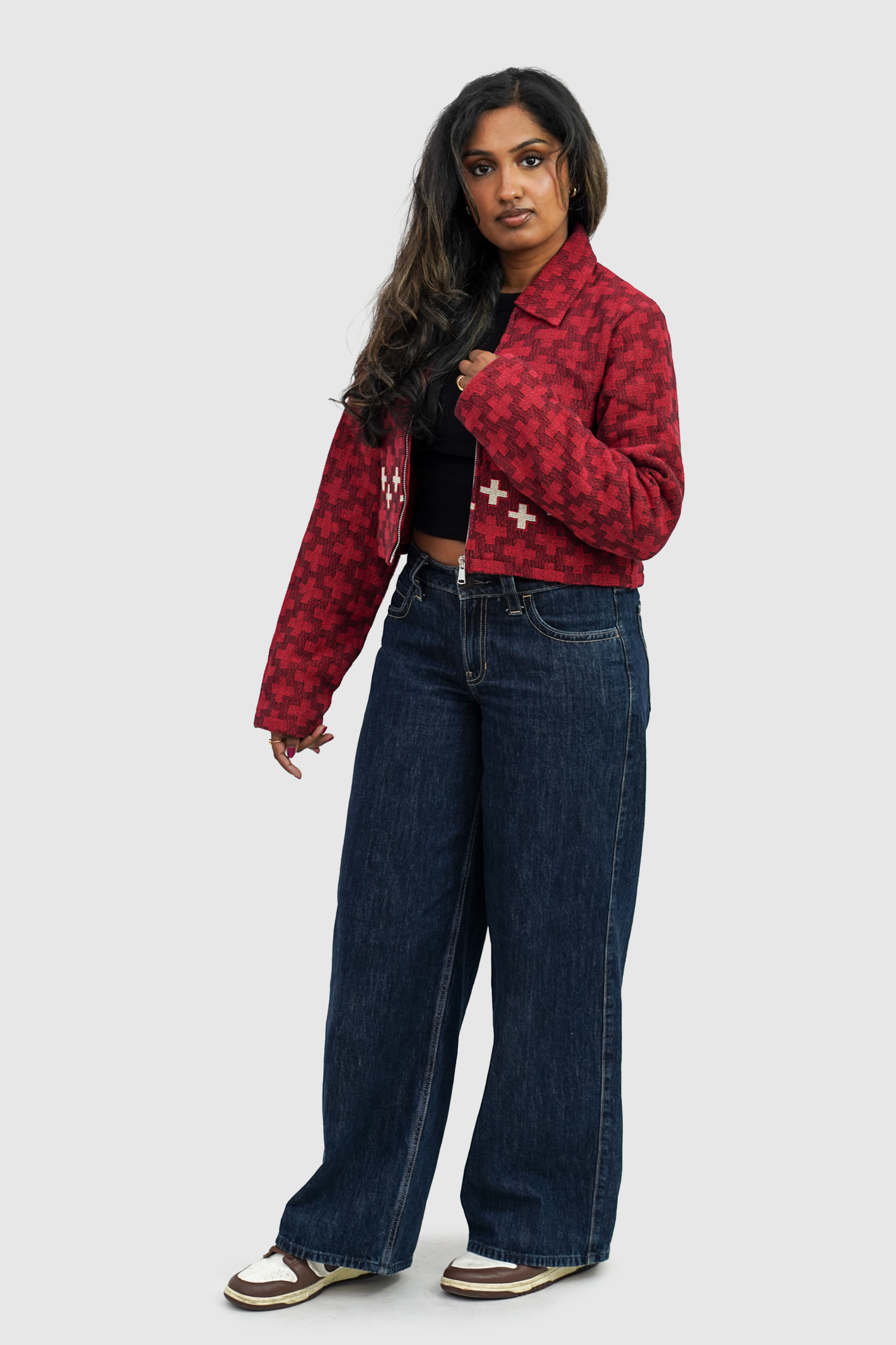 Health Tapestry Crop Jacket