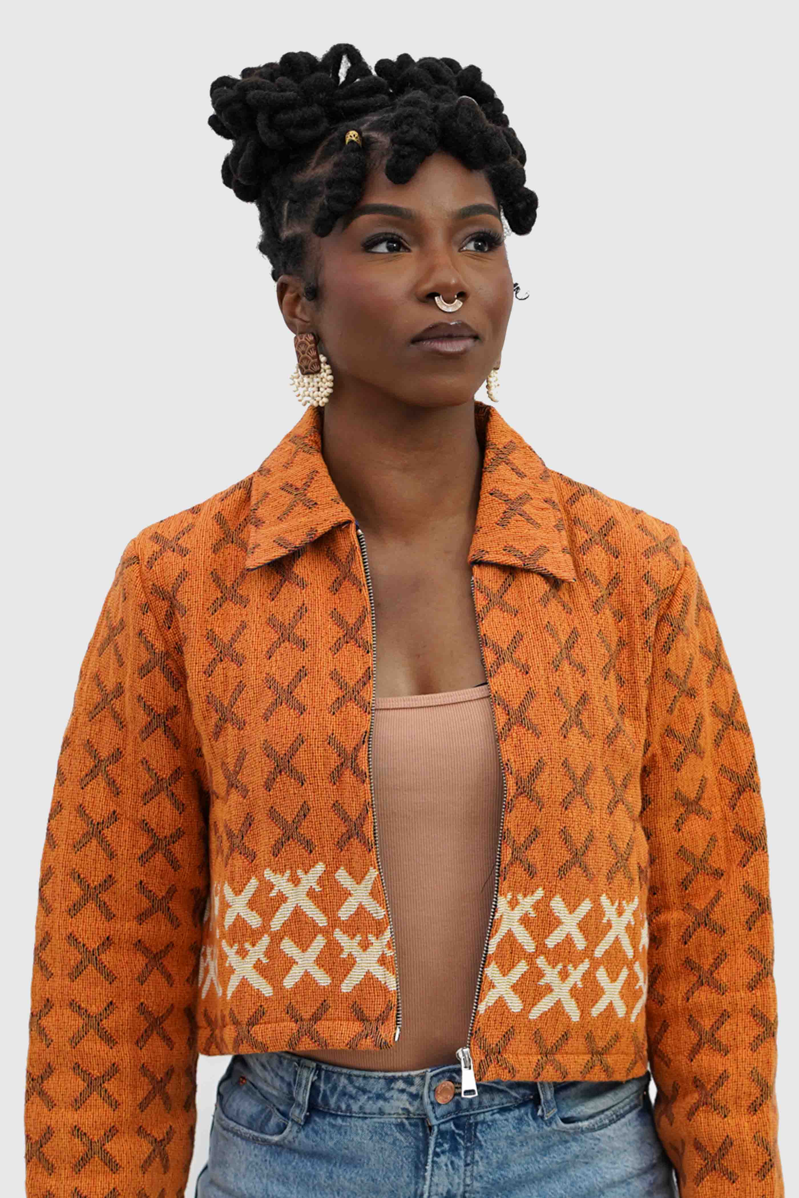 Attack Tapestry Crop Jacket