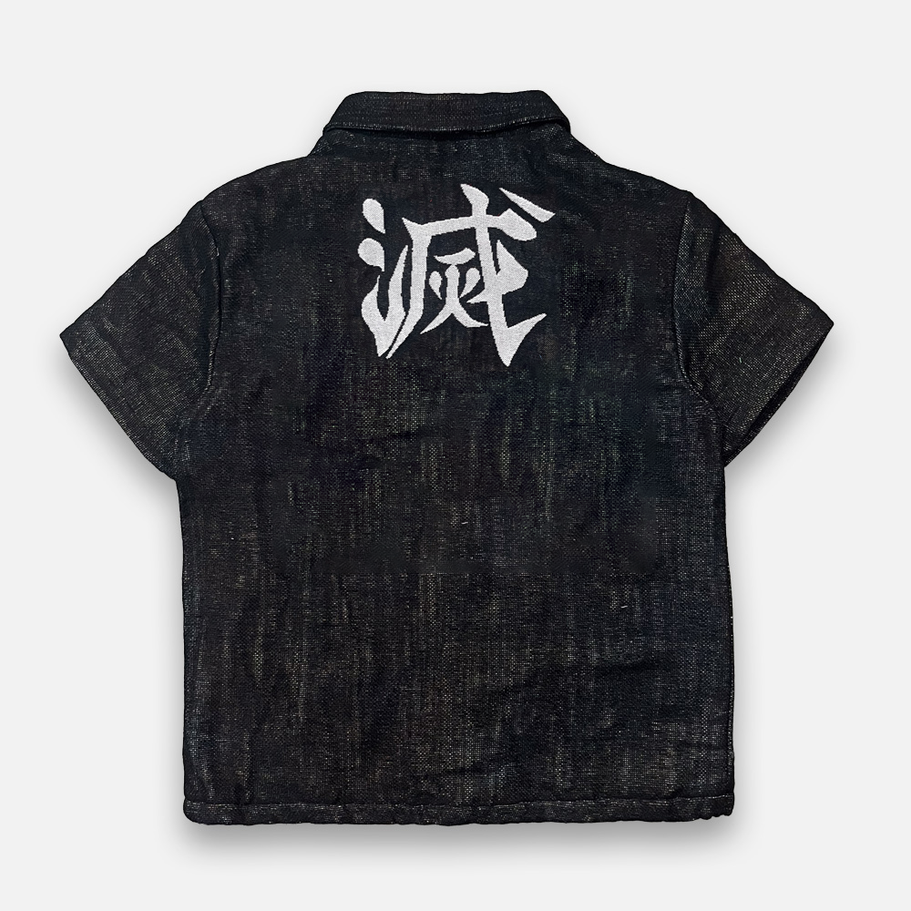 "Destroy" Tapestry Button-Up Shirt