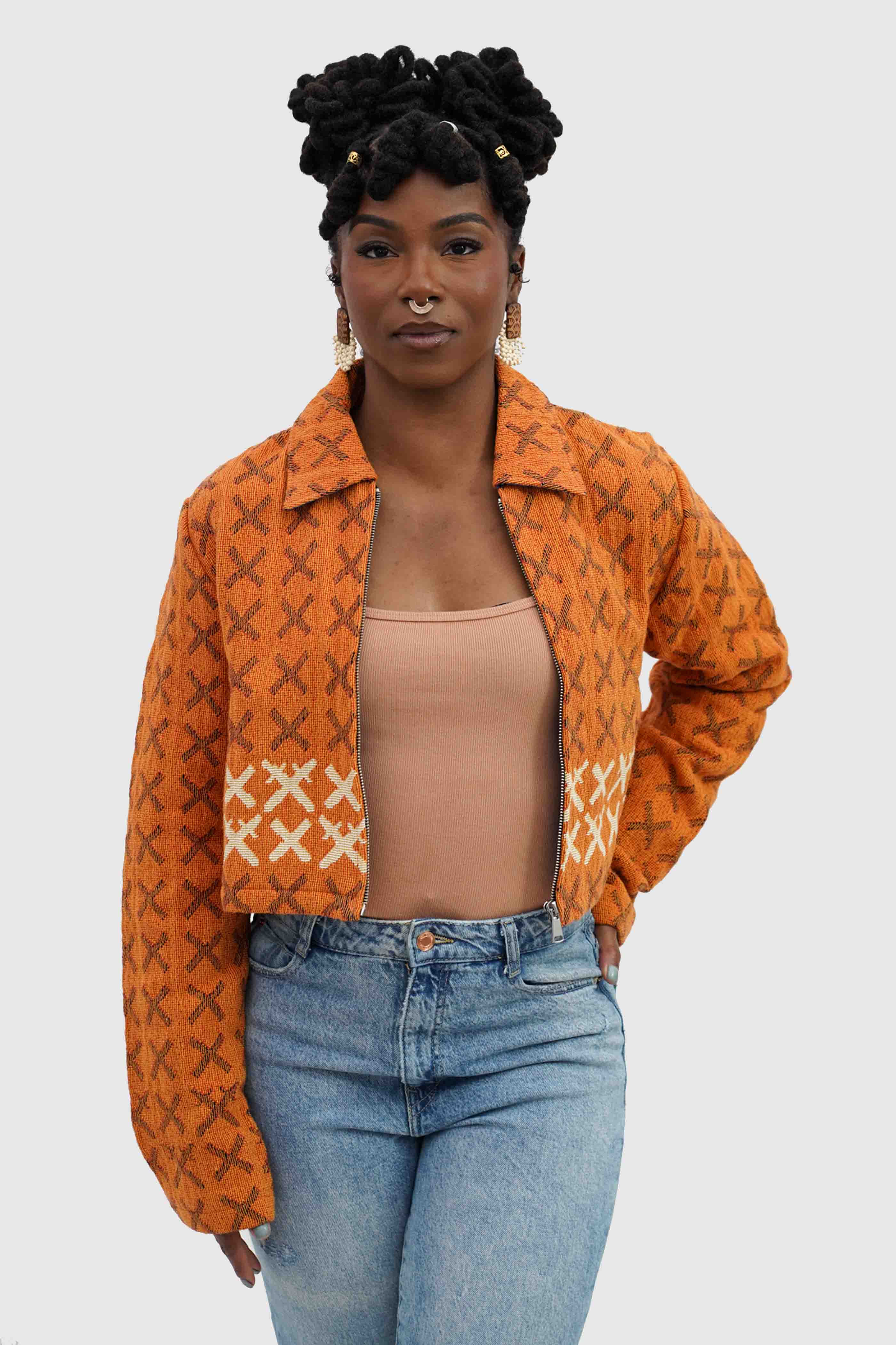 Attack Tapestry Crop Jacket