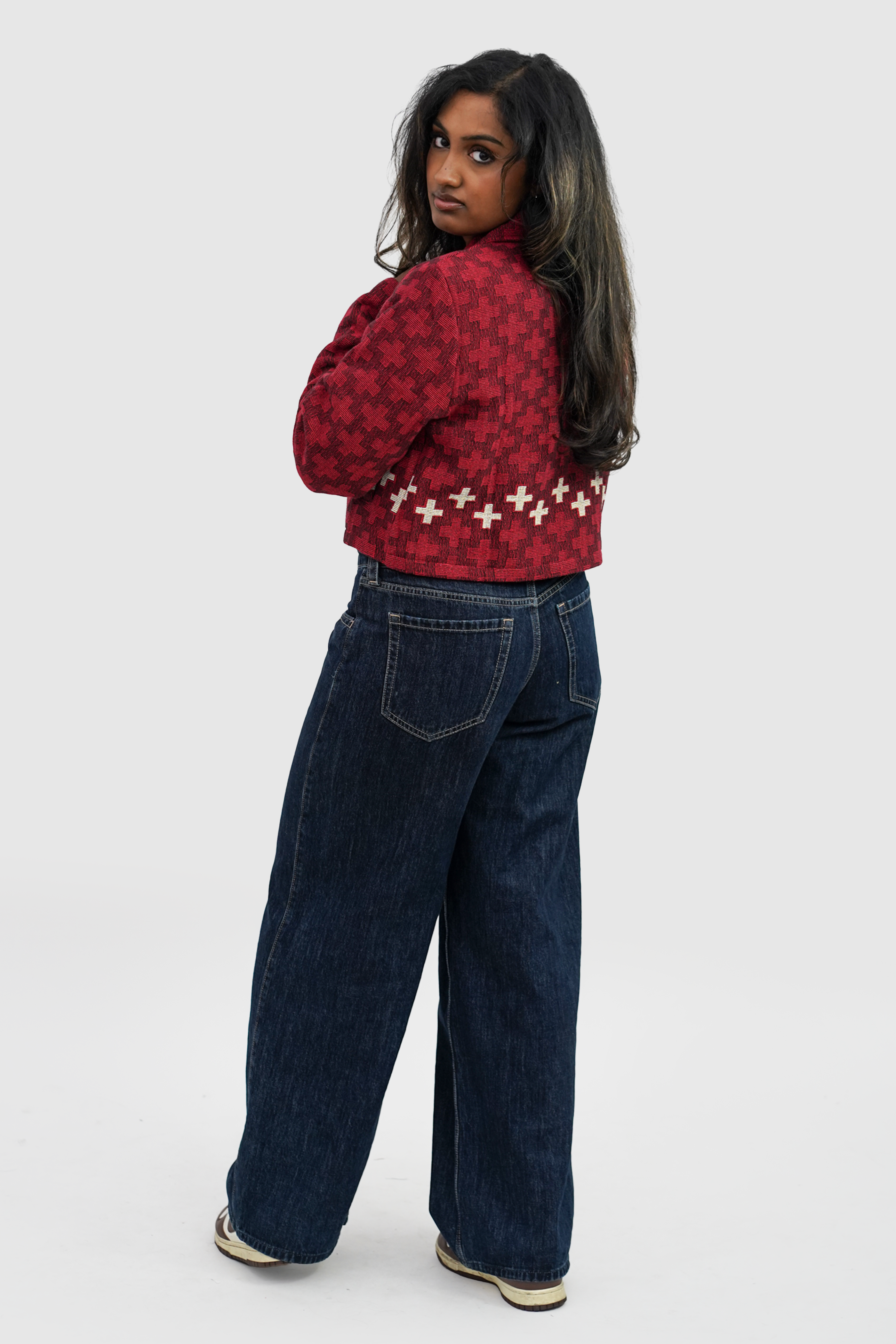 Health Tapestry Crop Jacket