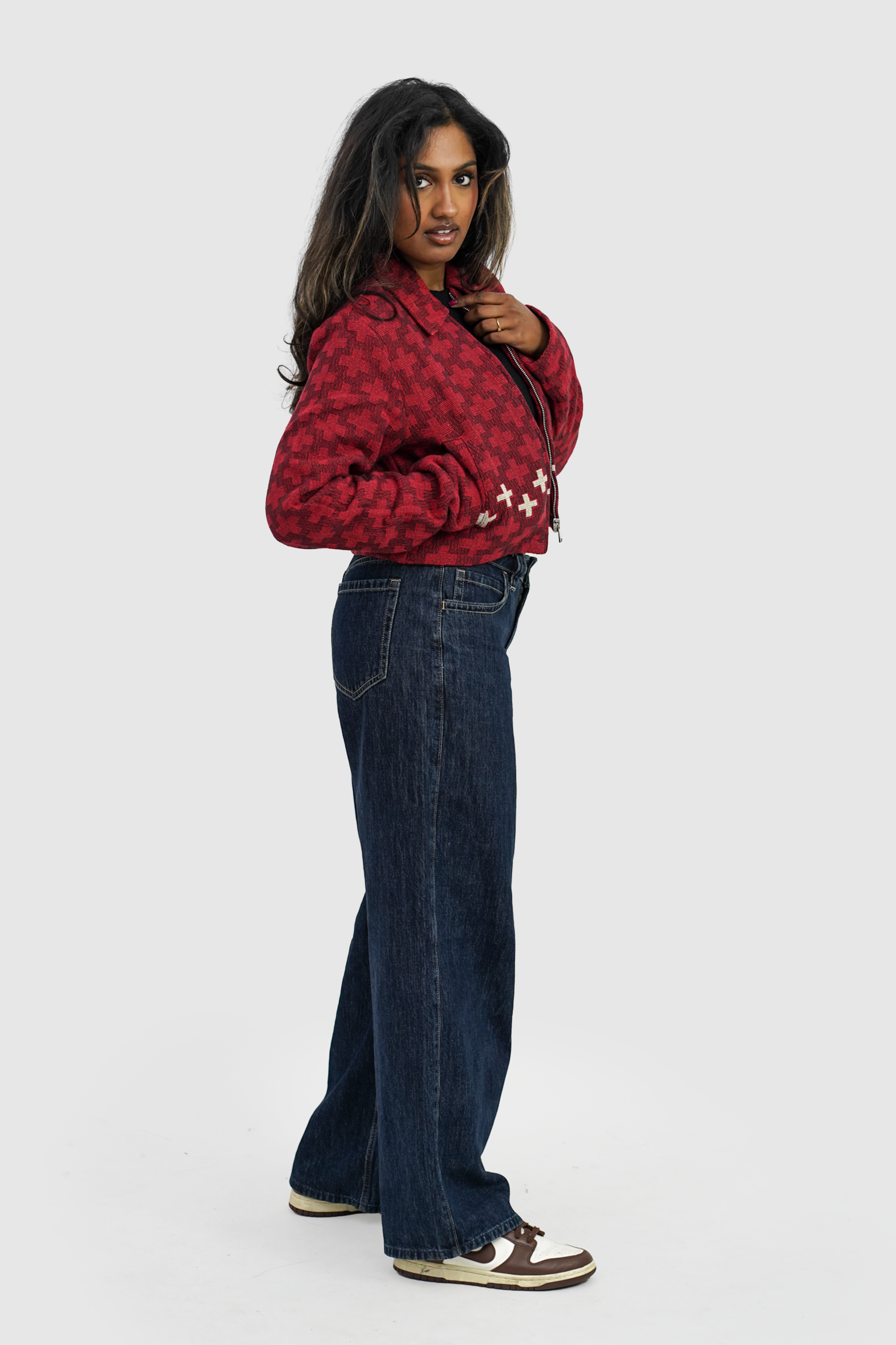 Health Tapestry Crop Jacket