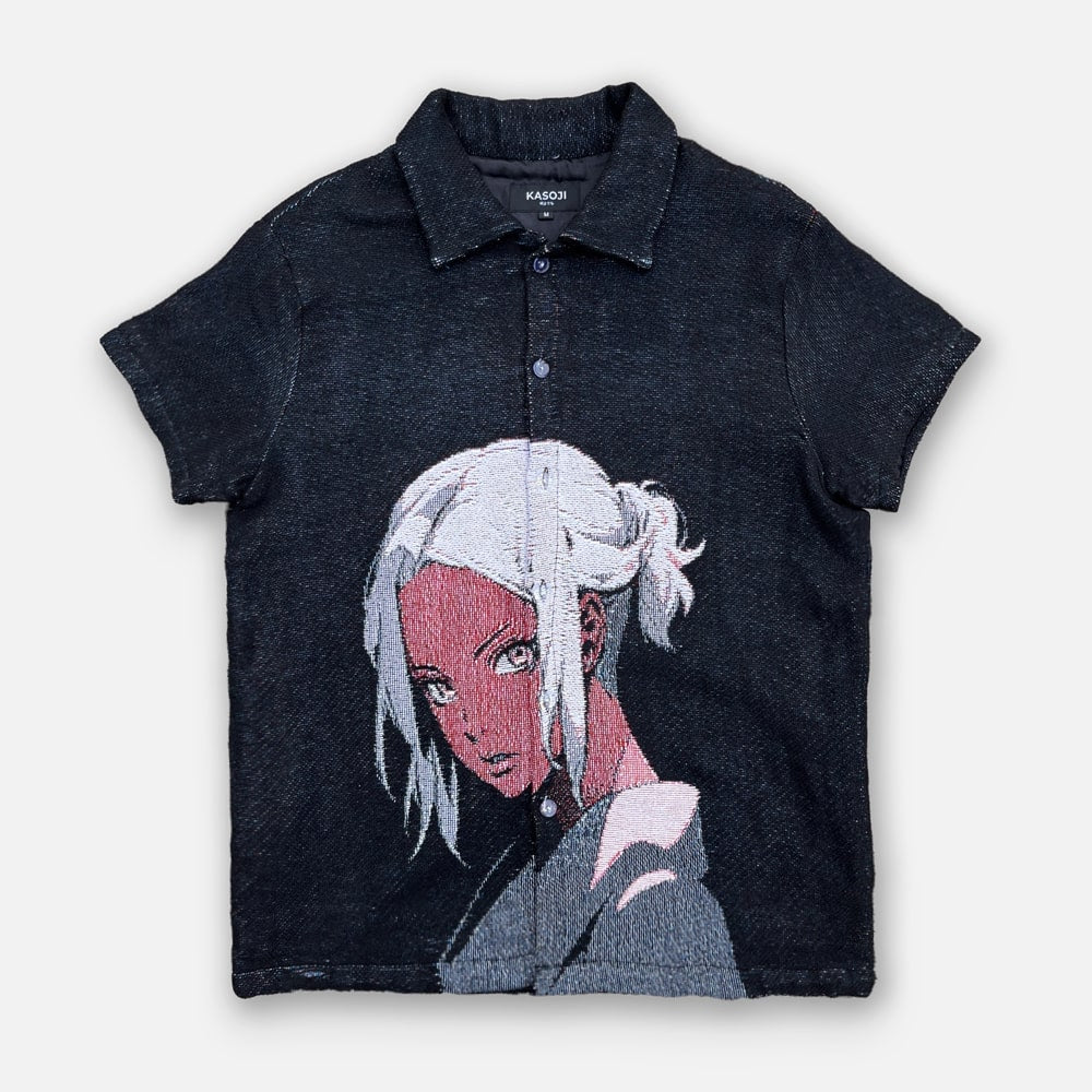 "Zeta" Tapestry Button-Up Shirt